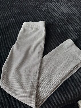 Aritzia Babaton Atelier houndstooth pants black and white slit hem size 6